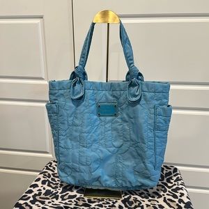Marc by Marc Jacobs Standard Supply Blue Nylon Quilted Tote Shoulder
